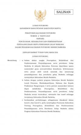 Peraturan Kalurahan Nomor 2 Tahun 2024